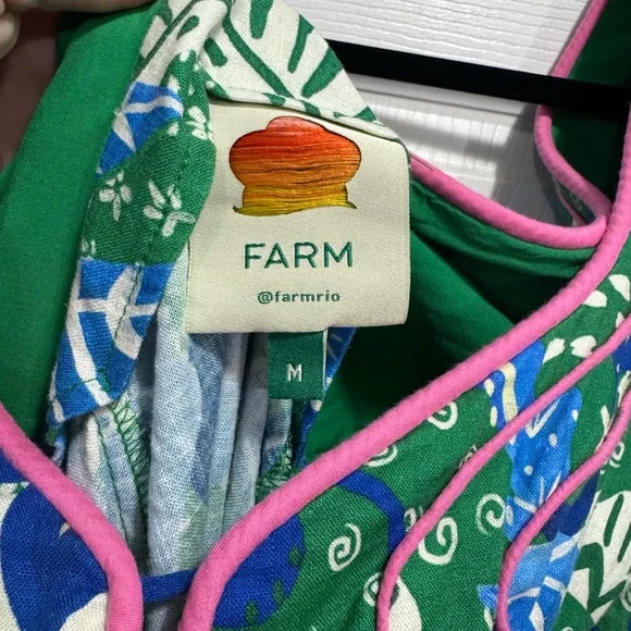 Gorgeous Farm Rio Jungle Panther Dress with Puffed Sleeves and Pink lining - Picture 4 of 6